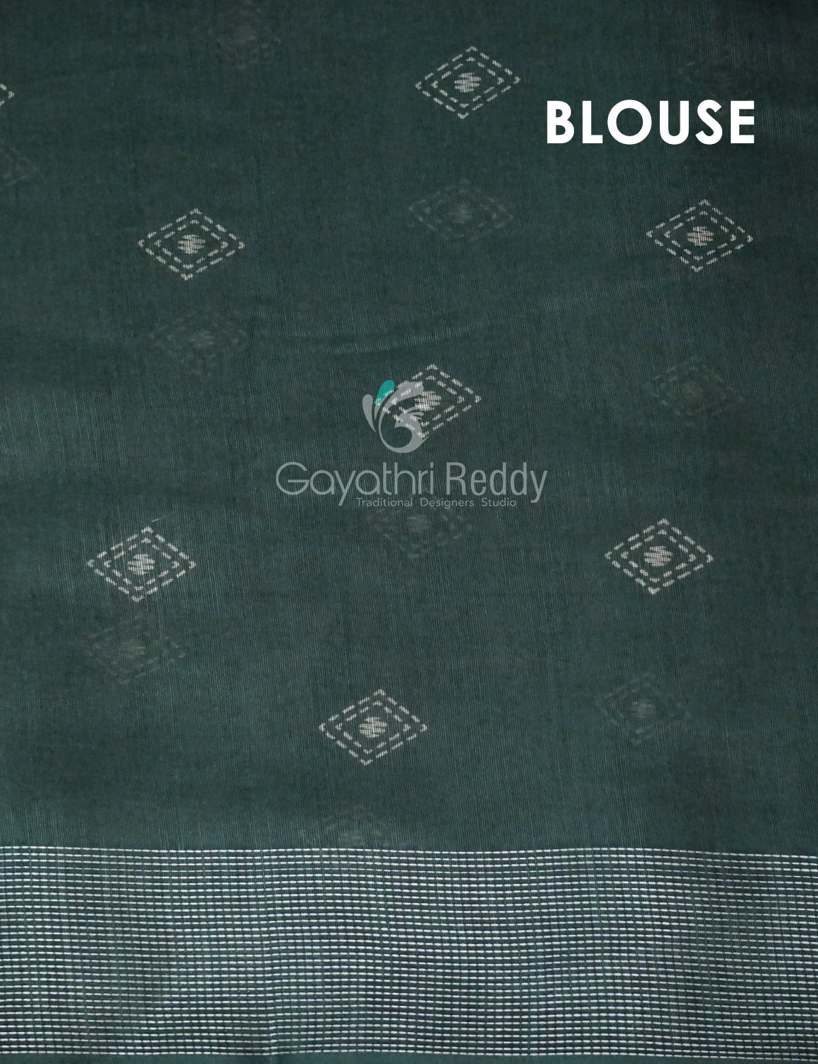Mauve Green Colour Diamond Printed Semi Chanderi Saree By Gayathri Reddy Designer Studio | Swadesiicart