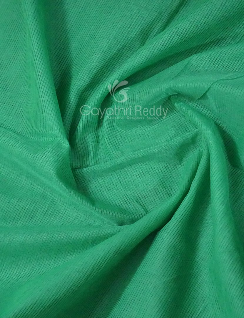 Dual Shades of Rama Green Pure Mangalgiri Cotton By Gayathri Reddy Designer Studio | Swadesiicart