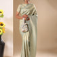 Masq Grey & Gold-Toned Embroidered Potli Clutch - Swadesiicart