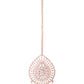 Yellow Chimes Rose Gold-Polished Ad Stone-Studded Maang Tikka | Swadesiicart