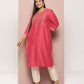 Sztori Plus Size Yoke Design Sequinned Kurta - Swadesiicart