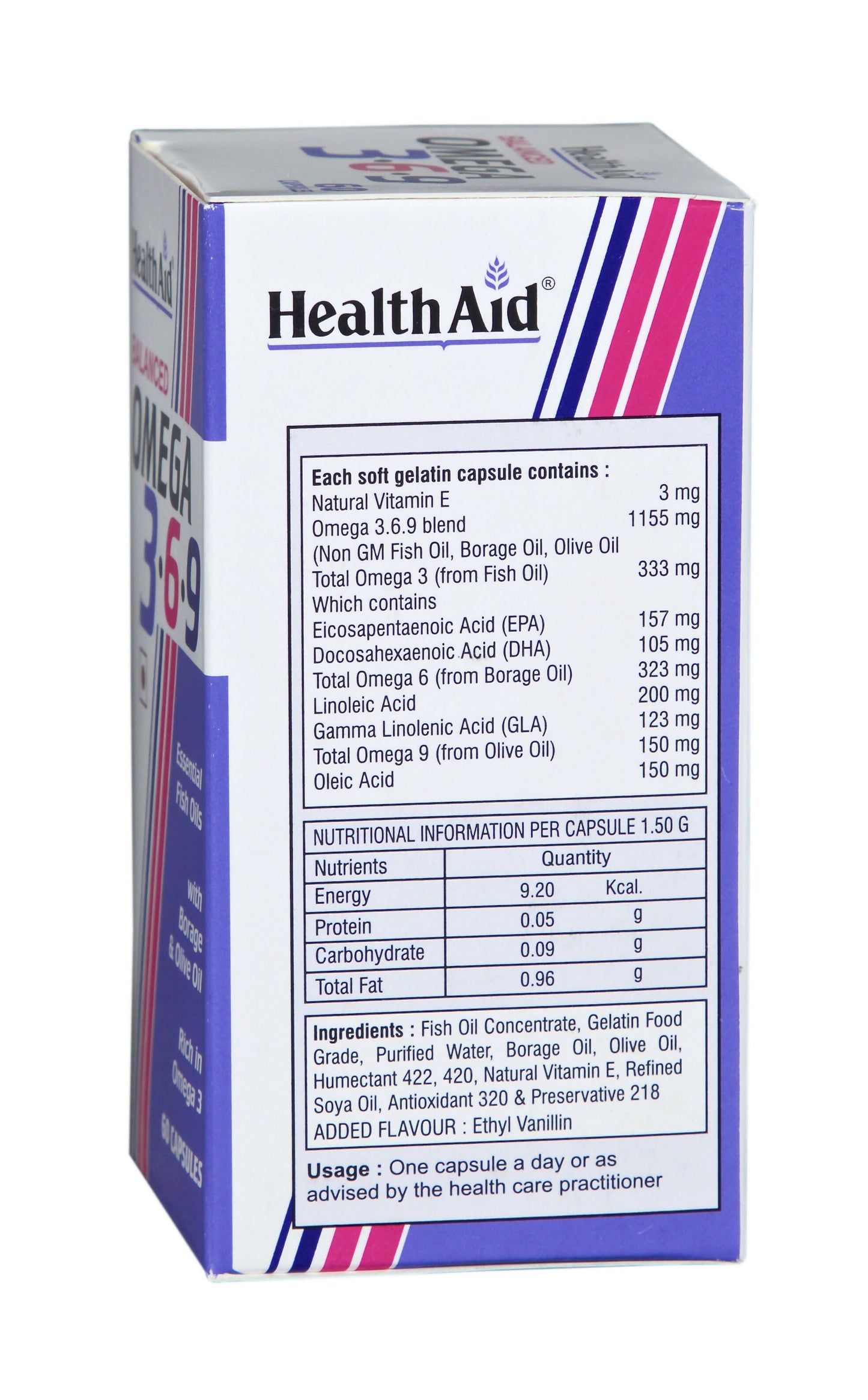 HealthAid Balanced Omega 3.6.9 Capsules - Swadesiicart