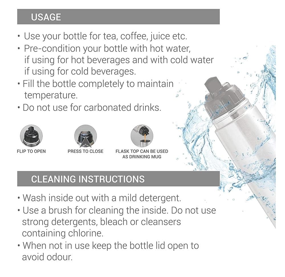 Milton Thermo Steel, 750ml - Swadesiicart