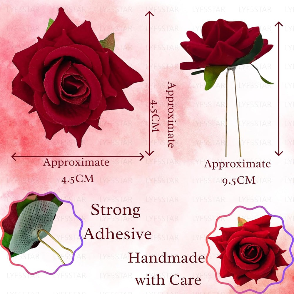 Red Rose Brooches - Swadesiicart