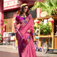 Anaita Pink Designer Weaving Pure Silk Saree With Blouse