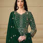 Anaita Green Embroidered Faux Georgette Anarkali Suit