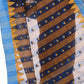 Desh Bidesh Women's Traditional Bengali Handloom Tant Pure Cotton Saree Khadi Bicolor Ball Temple Par Designed With Blouse Piece | Swadesiicart