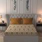MYTRIDENT Celebration Cream-Coloured Ethnic Cotton 144 TC Queen Bedsheet & 2 Pillow Covers - Swadesiicart