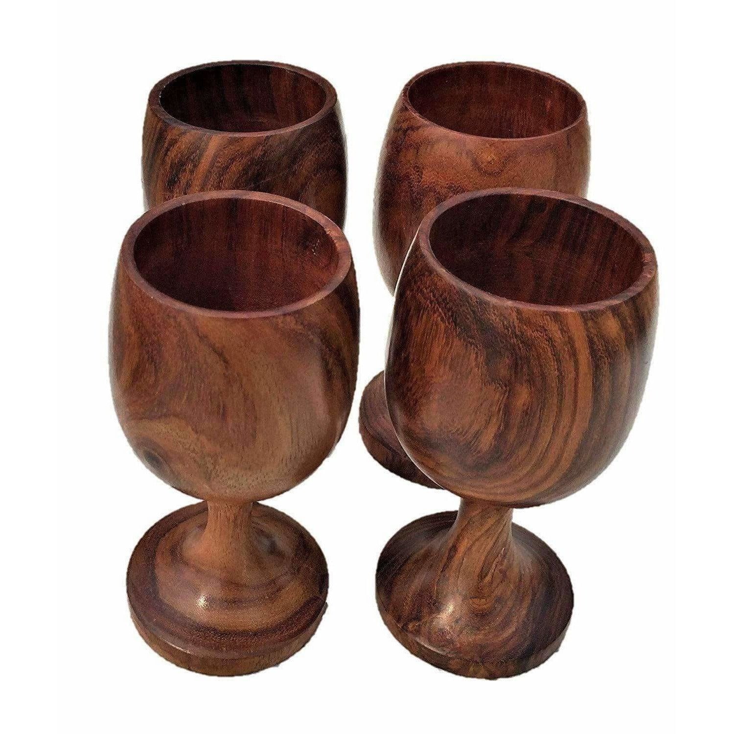 Handmade Sheesham Wooden Glass - Swadesiicart