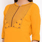 HERE&NOW Yellow Geometric Yoke Design Thread Work Kurta - Swadesiicart