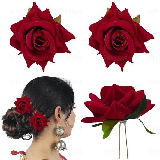 Red Rose Brooches - Swadesiicart