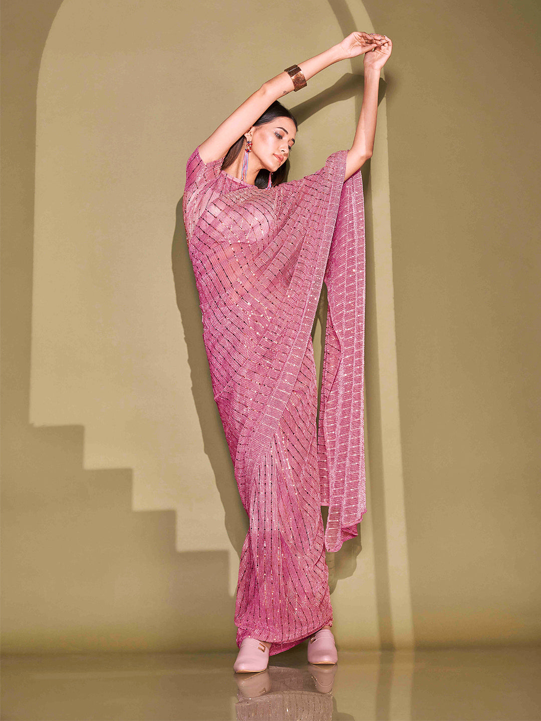 Tikhi Imli Embellished Sequinned Saree | Swadesiicart