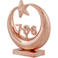 Estele Pink/Rose Gold-Polished Spiritual 786 Chand Taara Idol for Home Decorative/ Car Dashboard - Swadesiicart