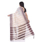 Desh Bidesh Women's Traditional Bengali Handloom Tant Pure Cotton Saree Khadi Bicolor Ball Temple Par Designed With Blouse Piece | Swadesiicart