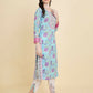 Designer Stylish skyblue Cotton Stitched Suit With Dupatta - Tanisha | Swadesiicart