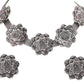 Silver-Plated Alloy Oxidised Rose Shape Necklace - The Pari | Swadesiicart