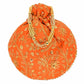 Ethnic Clutch Silk Potli Batwa Pouch Bag with Metal Bead work Gift - Swadesiicart
