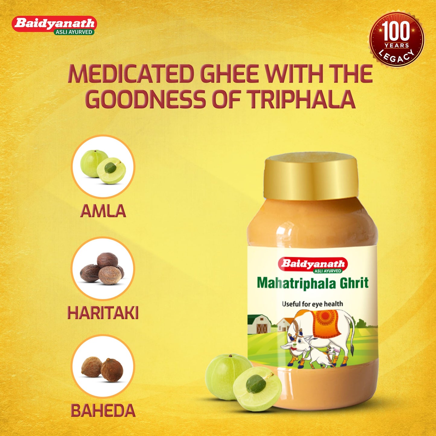 Baidyanath Mahatriphala Ghrita 100 gm - Swadesiicart