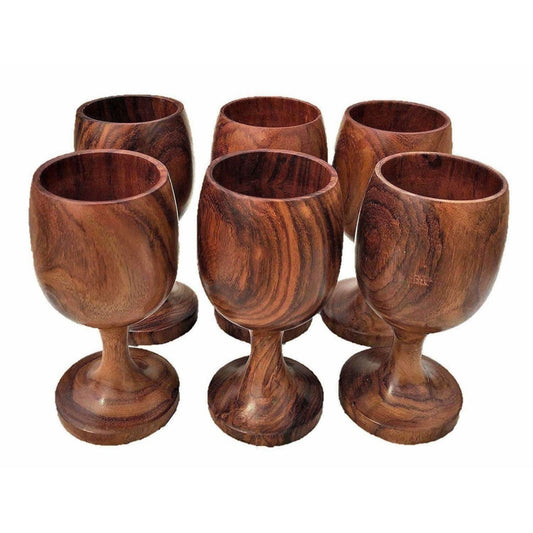 Handmade Sheesham Wooden Glass - Swadesiicart