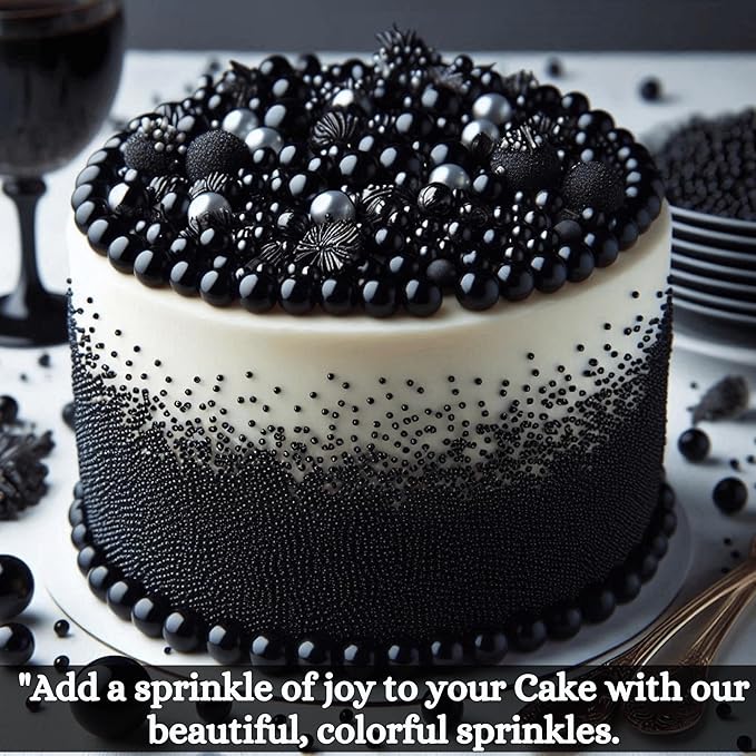 Confect Black | Sprinkles Bottle for Decoration Bottle