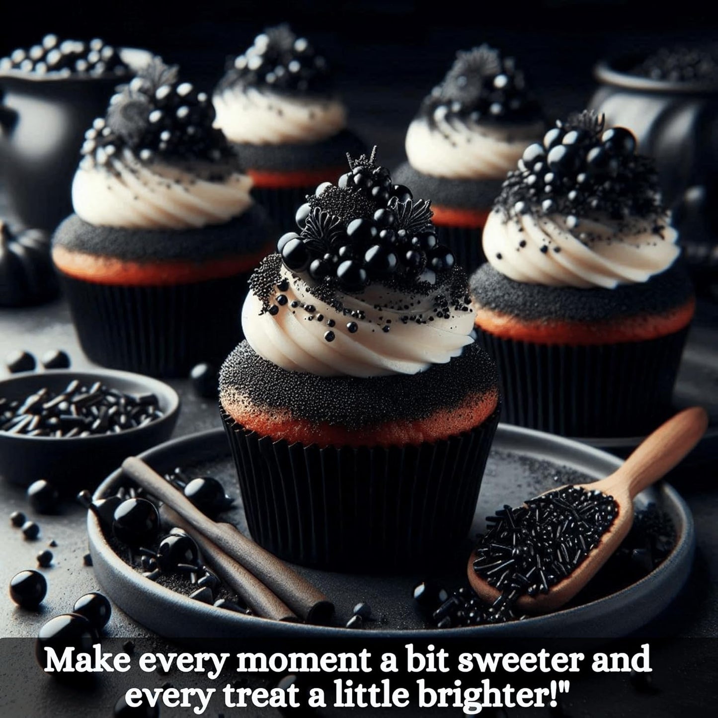 Confect Black | Sprinkles Bottle for Decoration Bottle