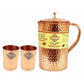 Copper Pitcher with 2 Glasses - Swadesiicart