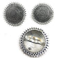 Silver-Plated Alloy Antique Silver Round Earrings With Ring - The Pari - Swadesiicart