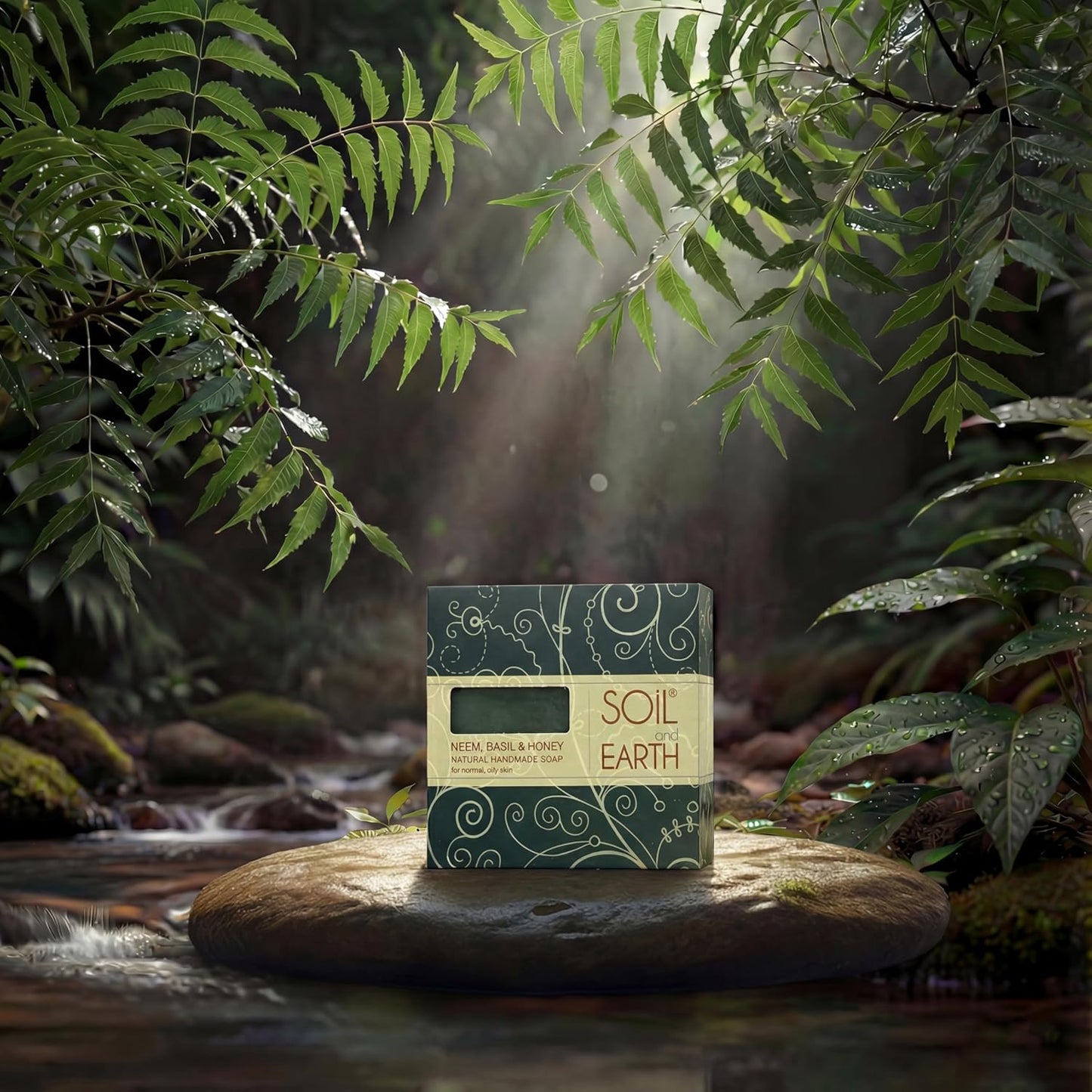 Soil and Earth | Neem, Basil, & Honey | Handmade Soap Bar