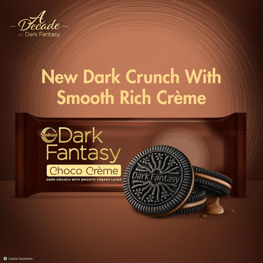 Sunfeast Dark Fantasy Sandwich Creme Dark Crunch With Choco Creme - Swadesiicart