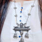 Silver-Plated Alloy Long Designer Oxidised Necklace - The Pari | Swadesiicart