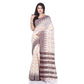 Desh Bidesh Women's Traditional Bengali Handloom Tant Pure Cotton Saree Khadi Bicolor Ball Temple Par Designed With Blouse Piece | Swadesiicart