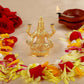 Estele Gold-Polished goddess of wealth Laxmi Devi on lotus Idol for Home/Car decor - Swadesiicart