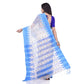 Desh Bidesh Women's Traditional Bengali Handloom Tant Pure Cotton Saree Khadi Bicolor Ball Temple Par Designed With Blouse Piece | Swadesiicart