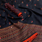 GoSriKi Women's Jute Silk Saree With Blouse Piece