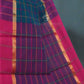 Dual Shade of Peacock Blue And Magenta Pure Mangalgiri Cotton By Gayathri Reddy Designer Studio | Swadesiicart