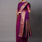 Mitera Magenta & Purple Woven Design Silk Blend Banarasi Saree | Swadesiicart