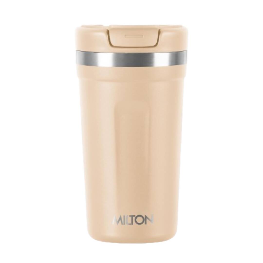 Milton Corral Thermosteel Insulated Coffee Mug Tumbler - 400ml (Cream) - Swadesiicart