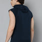 Alcis Men Navy Blue Typography Printed Slim Fit Running T-shirt | Swadesiicart
