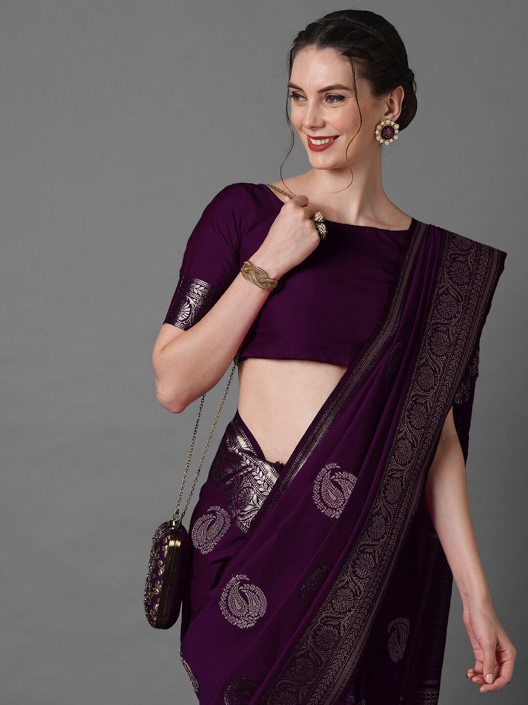 Mitera Ethnic Motifs Woven Design Zari Banarasi Saree | Swadesiicart
