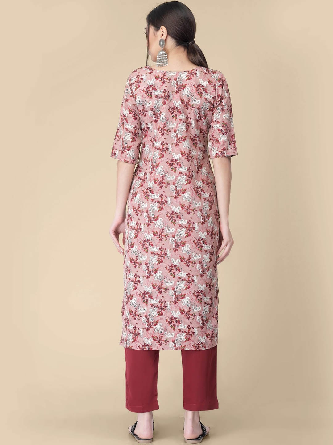 Kalini Floral Printed Regular Kurta with Trousers - Swadesiicart