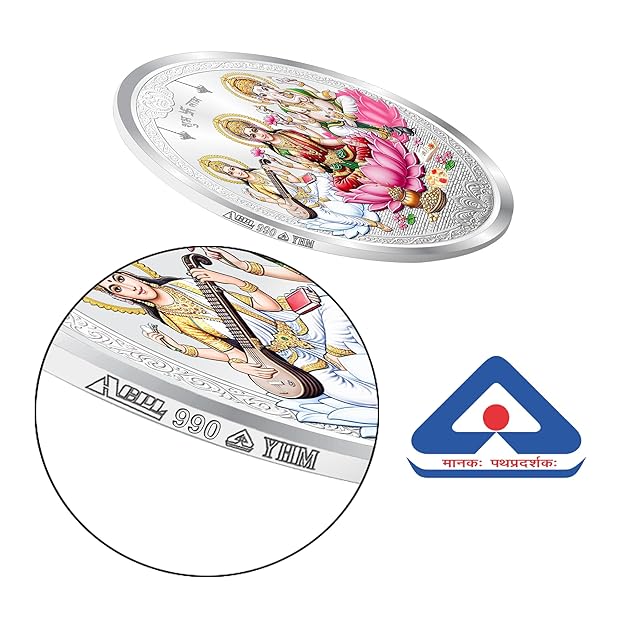 ACPL Precious Moments BIS Hallmarked Ganesh Lakshmi And Saraswati Silver Coin 999 Pure | Swadesiicart