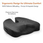 FOVERA Orthopedic Coccyx Seat Cushion for Tailbone Pain | 2-Years Warranty | Memory Foam Chair Pad for Sciatica & Back Pain Relief (18 x 17 Inch), Fits Up to 120Kg Wt, for Chair & Car (Mesh Black)