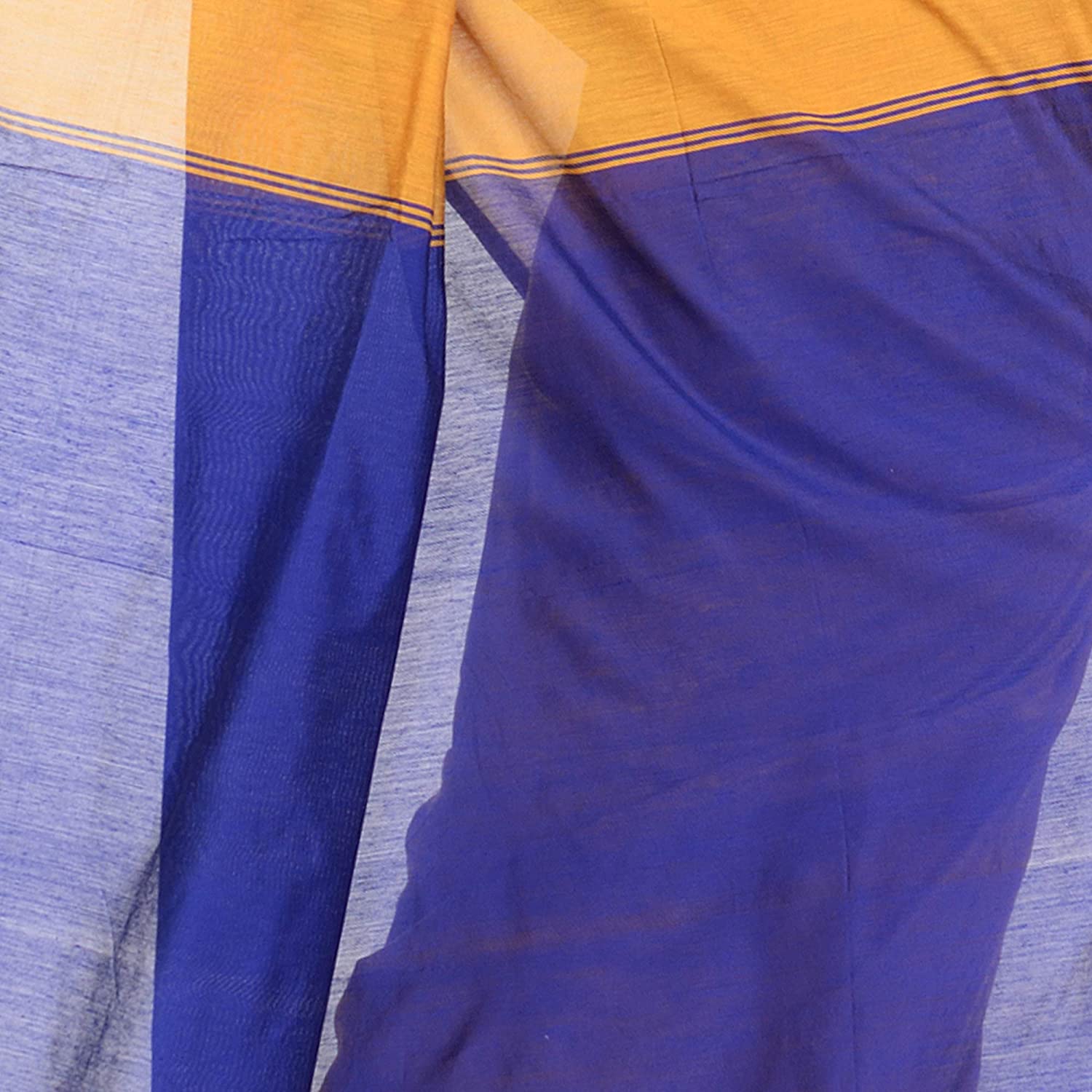 Desh Bidesh Women's Bengal Khadi Ghicha Handloom Cotton Silk Saree With Blouse Piece | Swadesiicart
