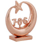 Estele Pink/Rose Gold-Polished Spiritual 786 Chand Taara Idol for Home Decorative/ Car Dashboard - Swadesiicart