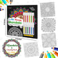 Art Therapy Mandala Adult Colouring Book 1: Mandala Colouring Book, Adult Coloring Book Kit With 12 Sketch Pens, Fun For Adults, Relaxing Coloring Workbook