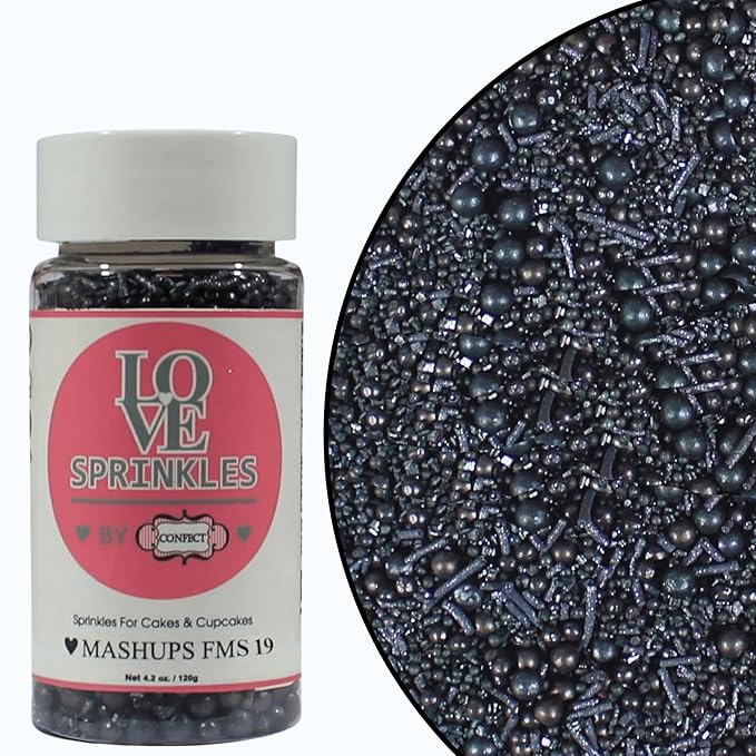 Confect Black | Sprinkles Bottle for Decoration Bottle