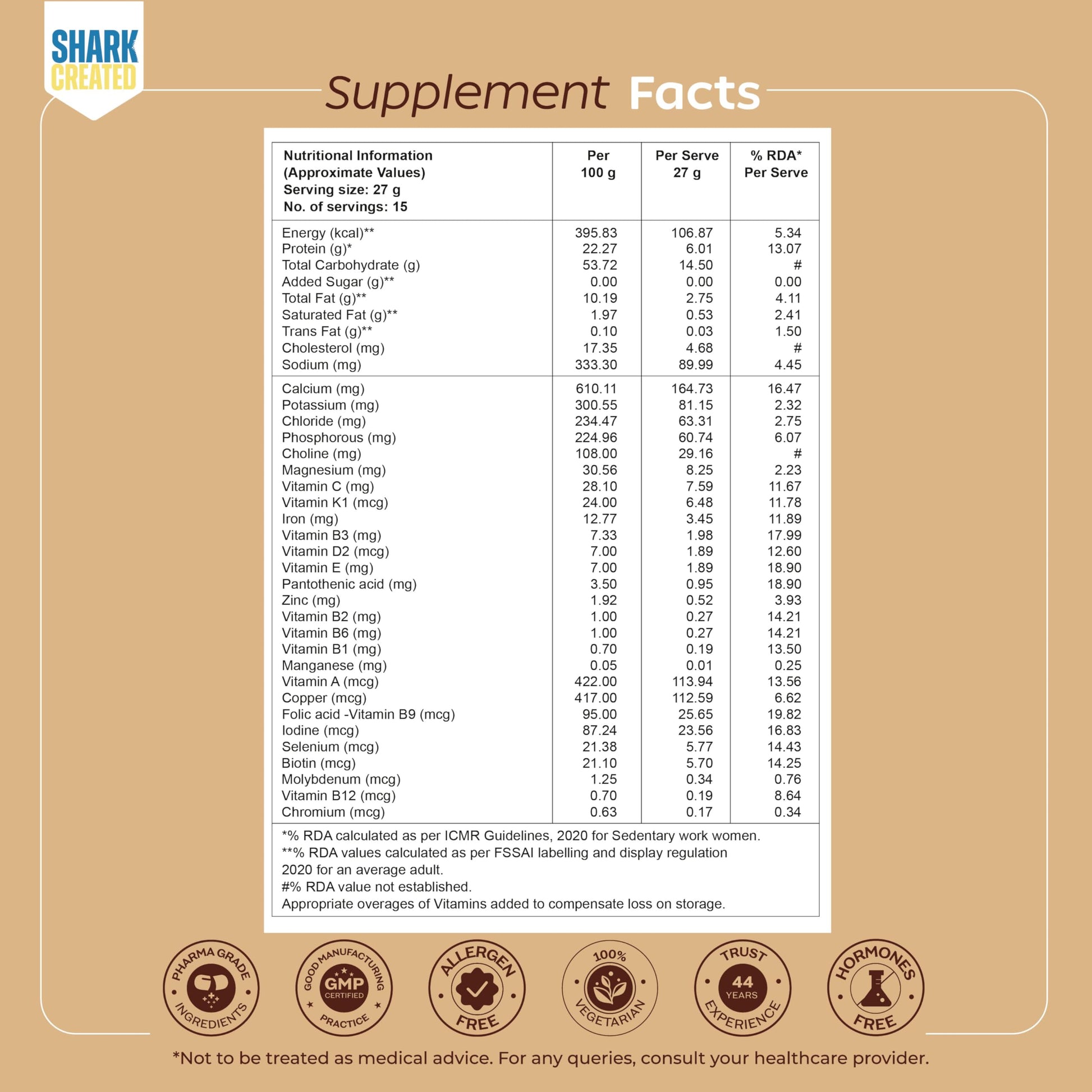 Arth High Protein Nutrition Powder - Vanilla Flavour