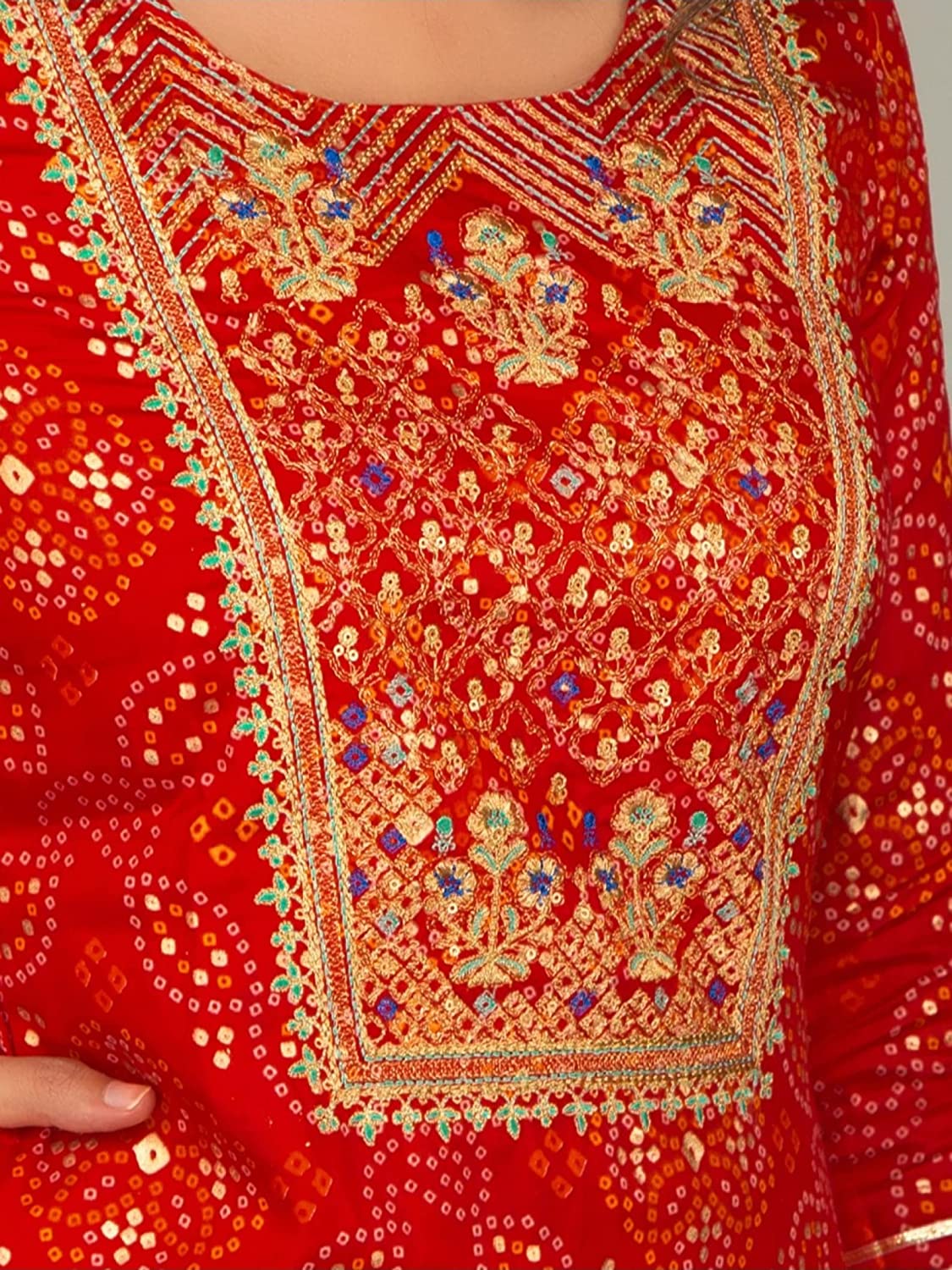 Indian Clothing Women's Red Printed Kurta with Sharara - NOZ2TOZ - Swadesiicart
