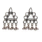 Silver-Plated Alloy Long Kundan Studded Silver Oxidised Necklace - The Pari | Swadesiicart