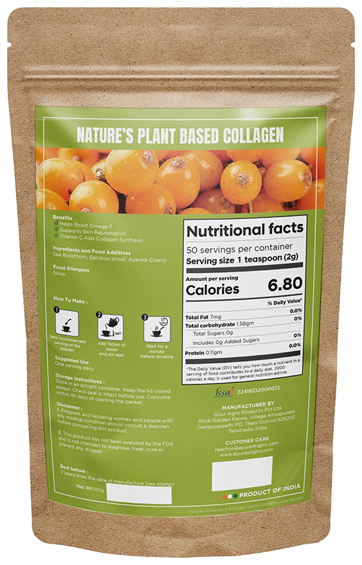 Ayura Origins Nature's Plant Based Collagen Powder - Swadesiicart